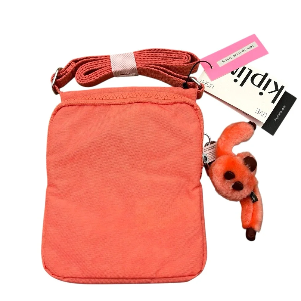 Kipling Eldorado Women's Small‎ Nylon Crossbody Bag Cool Coral Water Resistant
